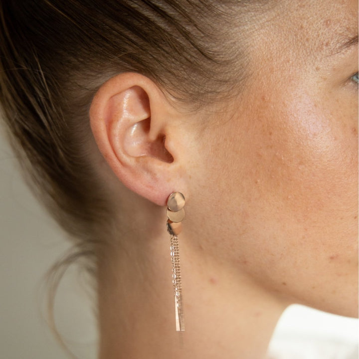 Dlouhé náušnice s kruhy - ZOVERO