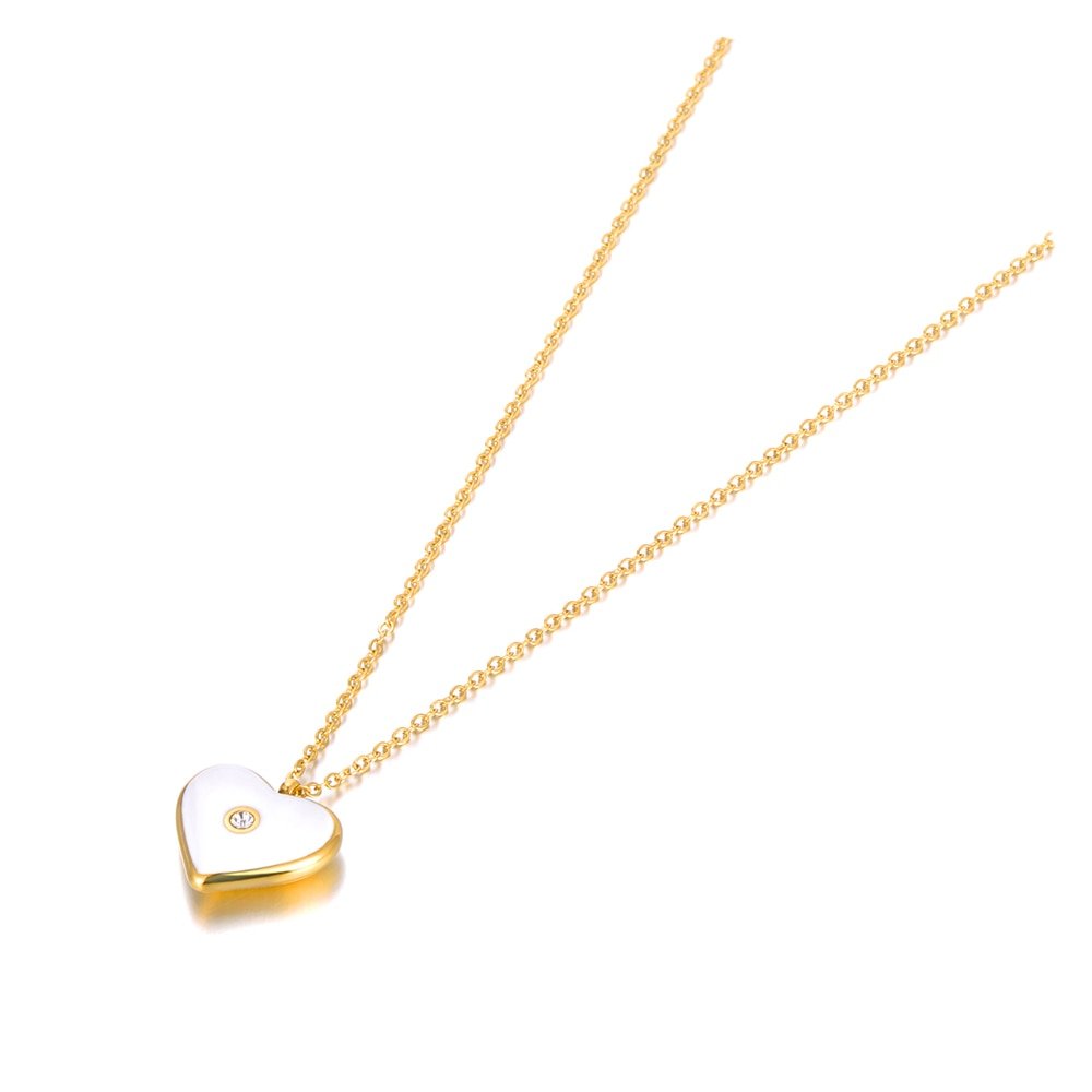 Srdcový náhrdelník s krystalem - Zovero